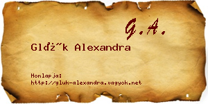 Glük Alexandra névjegykártya
